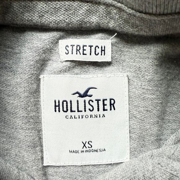 Hollister Gray Stretch Polo Shirt Women’s XS Y2K-Inspired - Picture 5 of 6